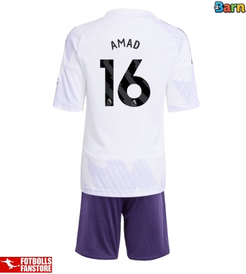 Manchester United Amad Diallo #16 Bortatröja Barn 2025-26 Kortärmad (+ Korta byxor)